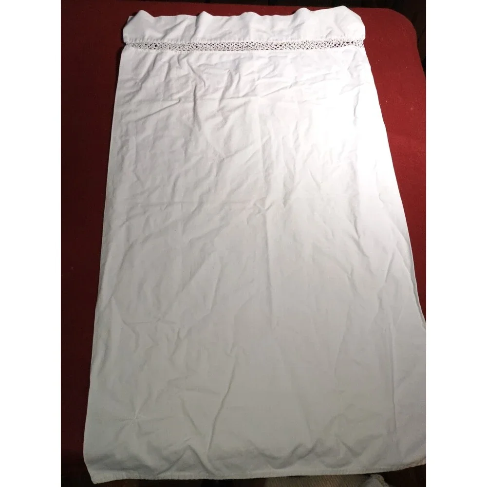 9 Vintage Pillowcases Crochet All White Cotton Craft Cutter